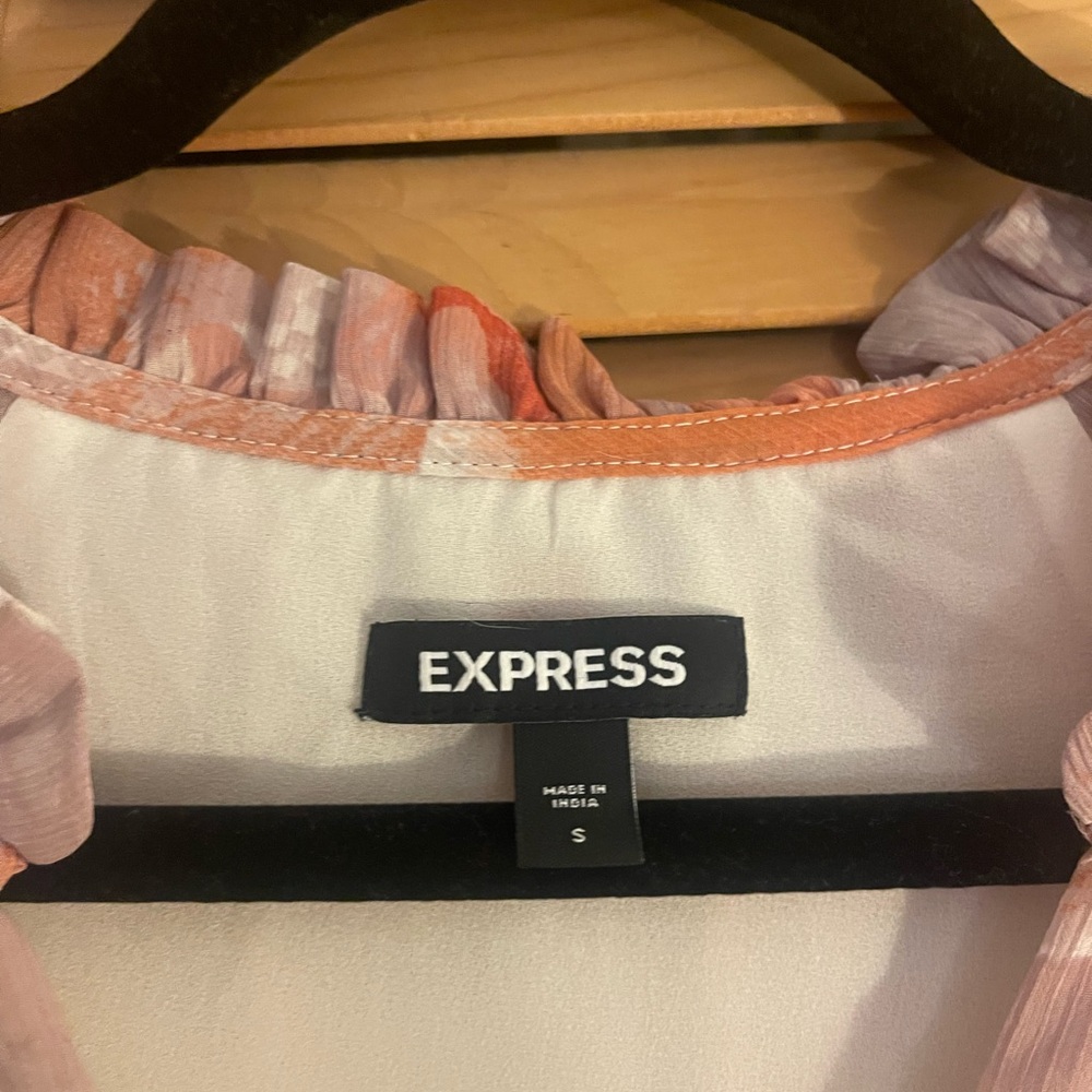 Express Multicolor Ruffled Dress - Picture 2 of 4